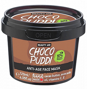 BEAUTY JAR Choco Puddi anti-age barojoša sejas maska, 120ml